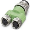Phoenix Contact 1683471 Rozdzielacz i adapter czujnika/aktuatora SAC-3P-M12Y/2XM 8FS, piny: 3, 5 szt.