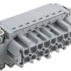 Socket contact insert, H-B 16, 16 pole, push-in, with PE contact, 44423205