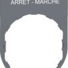 Label holder, printed with “ARRET-MARCHE”, for Harmony XB4/XB5, ZBYP2166C0