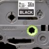 Labelling tape cartridge, 9 mm, tape black, font white, 8 m, TZE-325