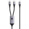 Kabel Usb-C 100W Pd Qc Pps Podwójny 2X Usb-C Do Ładowania Icoc Mu2c-2C100w...