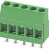 PCB terminal, 5 pole, pitch 5.08 mm, AWG 24-12, 24 A, screw connection, green, 1905201