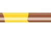 PVC-switching strand, highly flexible, LiYv, 0.14 mm², 18 x 0.1 mm, brown/yellow, outer Ø 1.1 mm, BYB-5-92F5390