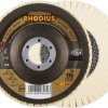 RHODIUS FLS, 2 polerki filcowe 115 x 22,23 mm, TOPline, Made in Germany, do stali nierdzewnej, stali, metali nieżelaznyc