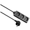 Przedł. 3gn+uz 2m PSN-302-2 czarny ELGOTECH