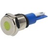 R-TECH 657037 Panel Indicator 10mm Flat 24V Yel Nickel Brass