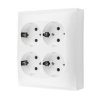 SIMON AQUACLICK Gniazdo poczwórne z uziemieniem SCHUKO zaciski śrubowe IP20 biały ACGSZN4/11 KONTAKT SIMON