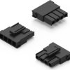 Socket housing, 3 pole, pitch 5.7 mm, straight, black, 657003150201