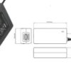POSC12500D-C8-25 Biurkowy zasilacz impulsowy12V/5A/60W z wtykiem DC - 5.5x2.5mm