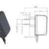 Pos24100a-25 Wtyczkowy Zasilacz Impulsowy 24W 24V 1A Z Wtykiem Dc - 2.5X5.5