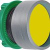 Pushbutton, unlabeled, unlit, groping, waistband round, yellow, front ring light gray, mounting Ø 22 mm, ZB5AA56C0