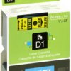 Labelling tape cartridge, 24 mm, tape yellow, font black, 7 m, S0720980