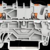 2202-1301 3-conductor through terminal block , 2.5 mm², gray