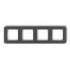 MINI Ramka uniwersalna poczwórna zaokrąglona z tworzywa grafitowy 11MRTZ-4