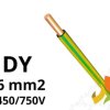 Przewód DY 6,0 mm2 żółto-zielony (450/750V) jednożyłowy drut H07V-U (krążki 100m) 5907702815305 ELEKTROKABEL