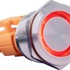 Joy-it BUTTON22B-L-RD Przełącznik przyciskowy BUTTON22B-L-RD, 22.20 mm, 250 V/AC, 7 A, 1 szt.
