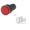 KONTROLKA LED 12V DC AC CZERWONA 28mm