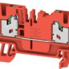 Through terminal block, snap-in, 2.5 mm², 24 A, 8 kV, red, 3109360000