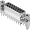 Weidmüller D-SUB F6.3 T15VB 3.2B4 TY BK 2707210000 Złącze żeńskie D-Sub 0 °, 180 ° Ilość styków: 15 lutowane 70 szt.