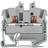 2 wire mini through terminal, spring-clamp connection, 0.25-4.0 mm², 1 pole, 24 A, 8 kV, gray, 2252-1201