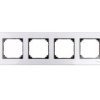 Merten M-Elegance Ramka Poczwórna Szklana Diamentowy Srebrny Mtn4040-3260