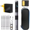 Zestaw 12w1 lutownica HS-02A + 6 grotów + stojak + kabel + etui + ładowarka 100W Fnirsi