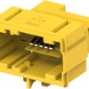 Plug, unequipped, 20 pole, straight, 2 rows, yellow, 1379913-1