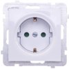 AS Gniazdo pojedyncze z/u Schuko z przesłonami białe GP-1GSP/m/00