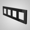 TouchMe Ramka poczwórna szklana czarna TM718B