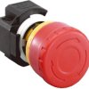 Emergency stop, turn/pull release, mounting Ø  16 mm, unlit, 250 V, 2 Form B (N/C), XA1E-BV302R