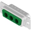 D-Sub plug, 3 pole, 3W3C, equipped, straight, 303W3CPXX99A10X