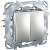 UNICA TOP Wyłącznik schodowy podwójny aluminium MGU50.213.30Z SCHNEIDER ELECTRIC