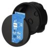 Puszka hermetyczna 89x47mm natynkowa z dławikami,bezhalogenowa, odporna na UV, zamknięcie na klik IP55 czarny