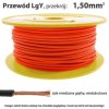 Przewód instalacyjny miedziany jednożyłowy LgY 1,50 mm2, linka giętka, czerwony