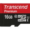 Karta Micro SD MicroSDHC, 16 GB Nie, Transcend Premium -25 → +85°C 400x