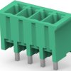 PCB terminal, 4 pole, pitch 3.5 mm, AWG 30-14, 11 A, pin, green, 284514-4