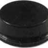Enclosure feet, round, rubber, (H x Ø) 4 mm x 13 mm, black, for enclosure, 1421T2