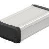 ABS/aluminum enclosure kit, (L x W x H) 80 x 150 x 42 mm, nature/black (RAL 9005), IP40, 83846150.HMT1