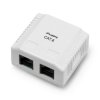 Gniazdko natynkowe 2x RJ45 Lanberg - białe - kat.6
