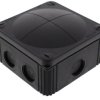 Cable junction box, no. of entries: 4, 6.0 mm², black, IP66/IP67, 10060648