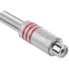 Gniazdo RCA srebrne 3 paski na kabel czerwone