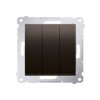 SIMON 54 Wyłącznik potrójny z podświetleniem LED (moduł) szybkozłącza brąz mat DW31L.01/46 KONTAKT SIMON
