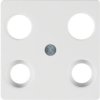 S.1/B.3/B.7 Płytka czołowa do gniazda antenowego 4-wyjściowego biały 14831909 HAGER