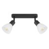 Spot lampa sufitowa czarna z białymi kloszami MALTA 2 LP-877/2W BK Light Prestige