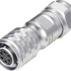 Złącze okrągłe żeńskie push-pull Weipu SF1210/S6 II, 6 pin, 125 V/AC, IP67, do lutowania