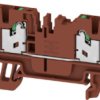 Through terminal block, snap-in, 2.5 mm², 24 A, 8 kV, brown, 3109330000