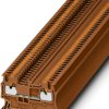 Through terminal block, push-in connection, 0.14-1.5 mm², 2 pole, 17.5 A, 6 kV, brown, 1176488