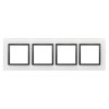 Simon 54 Nature Ramka 4-krotna szklana, Czarna Perła DRN4/68