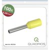 Quadrios 25C534 Ferrule 0.25 mm² Partially insulated Yellow 100 pcs Ferrules