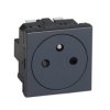 MOSAIC Gniazdo pojedyncze z uziemieniem IP31 płaskie zaciski automatyczne antracyt 079132 LEGRAND